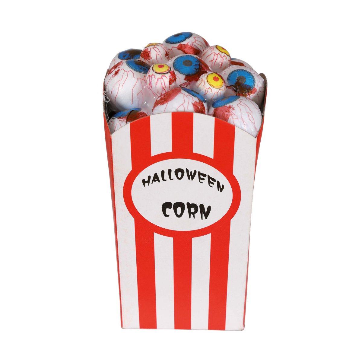 Decorazione Scatola Pop Corn con Occhi Insanguinati 9x8x16 | Guirca
