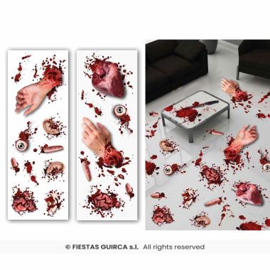 Organi Umani Insanguinati Adesivi cm.25x70 | Guirca