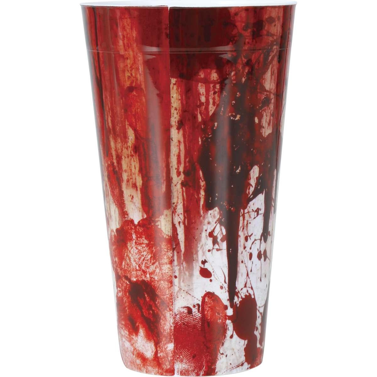 Bicchiere Halloween PVC Insanguinato con Scritta cm.16 | Guirca