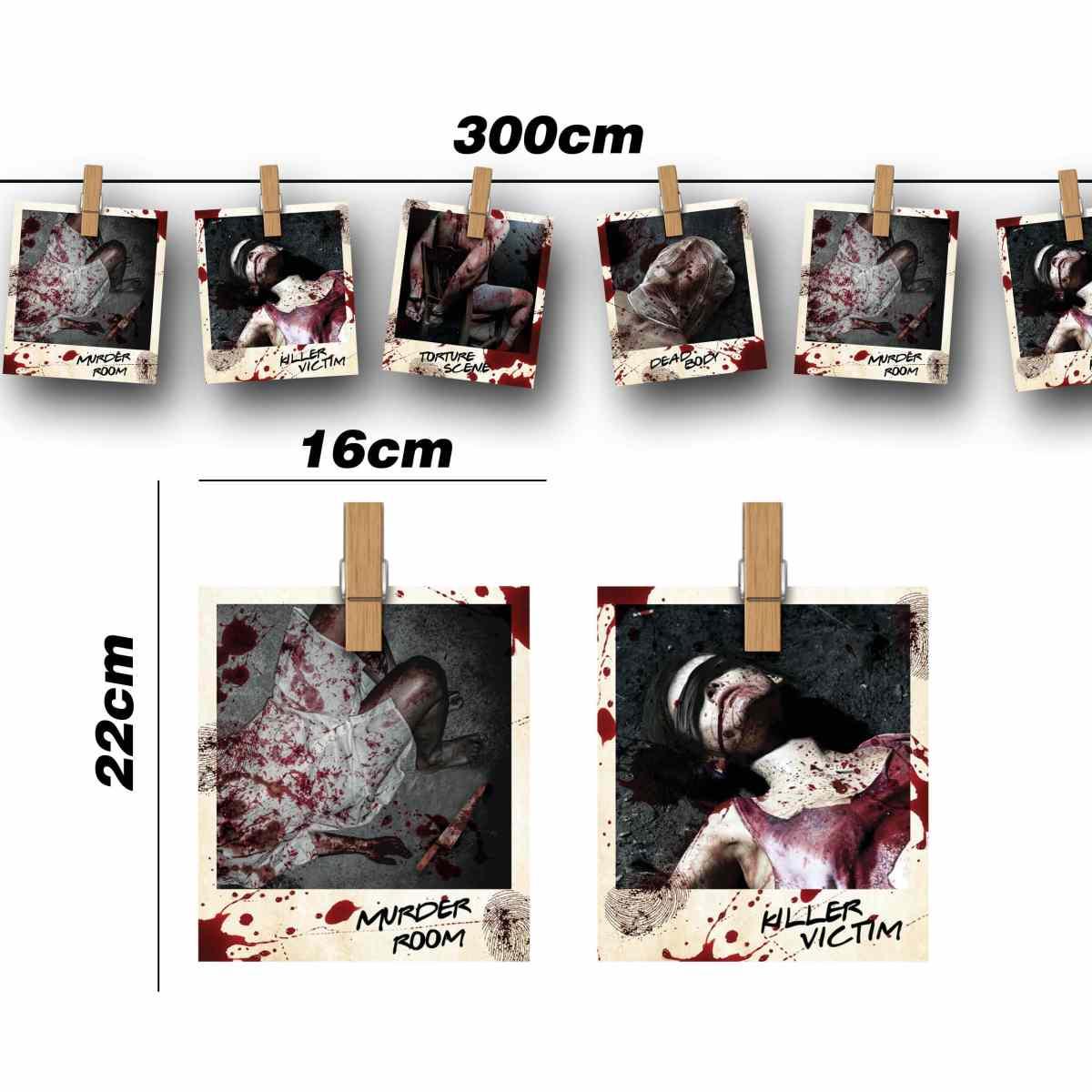 Festone Halloween con Foto Scena Crimine cm.270 | Guirca