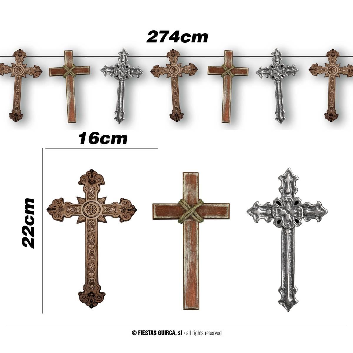 Festone Halloween con Croci cm.270 | Guirca