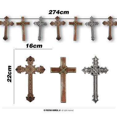 Festone Halloween con Croci cm.270 | Guirca