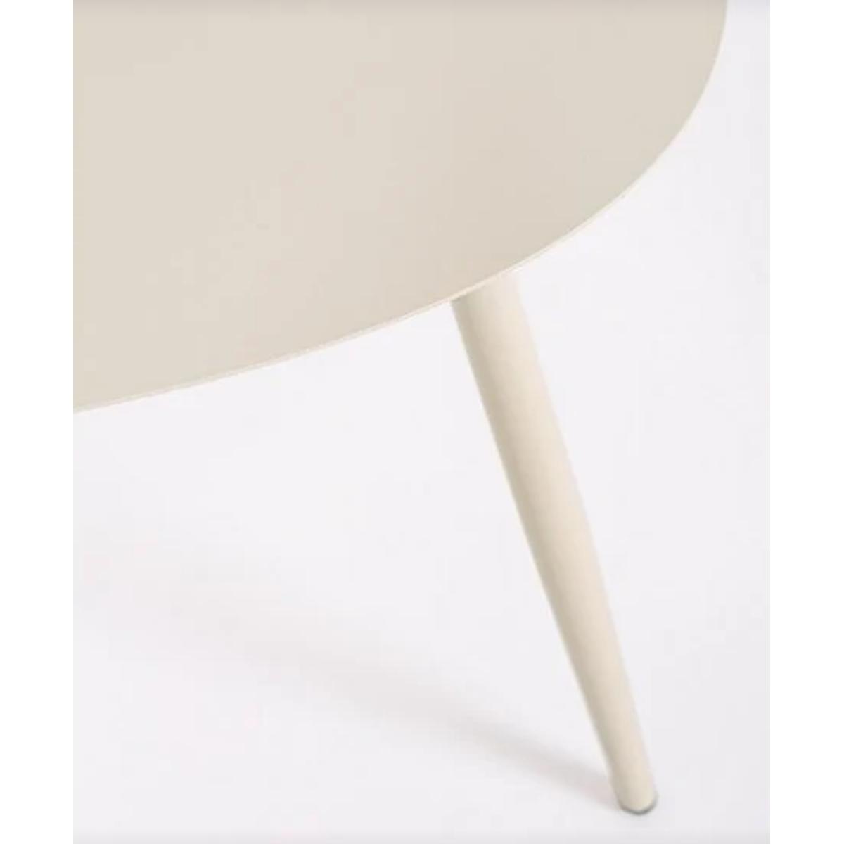 Tavolo Metallo Yvonne Sagomato Beige cm.77x73x35 |_585