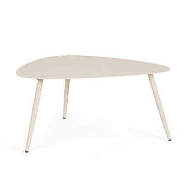 Tavolo Metallo Yvonne Sagomato Beige cm.77x73x35 |_585