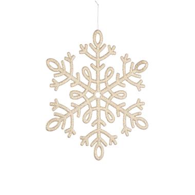 Decorazione natalizia fiocco neve oro 30 cm