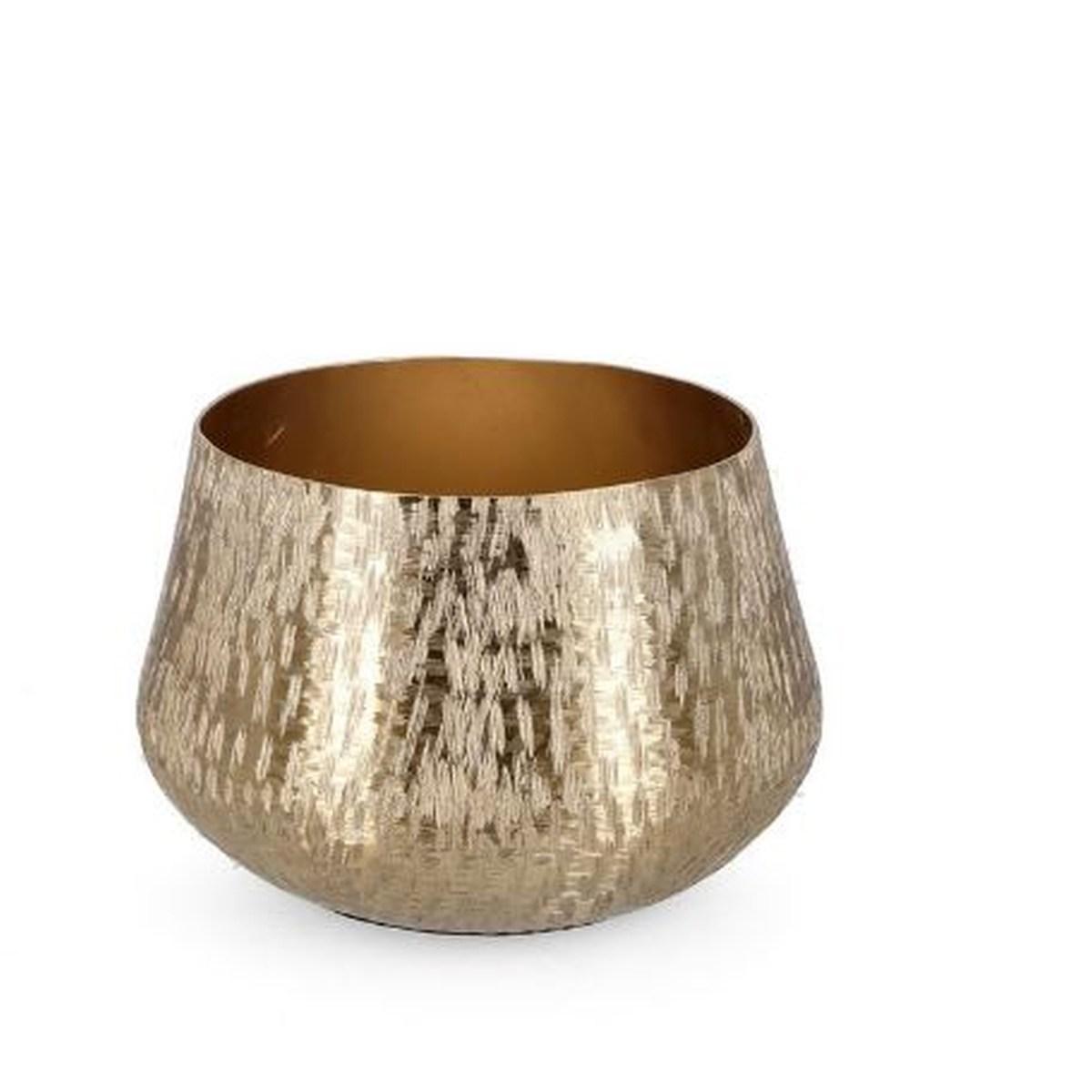 Portavaso Metallo Lathe To Oro cm.24x16,5 |Bizzotto_387