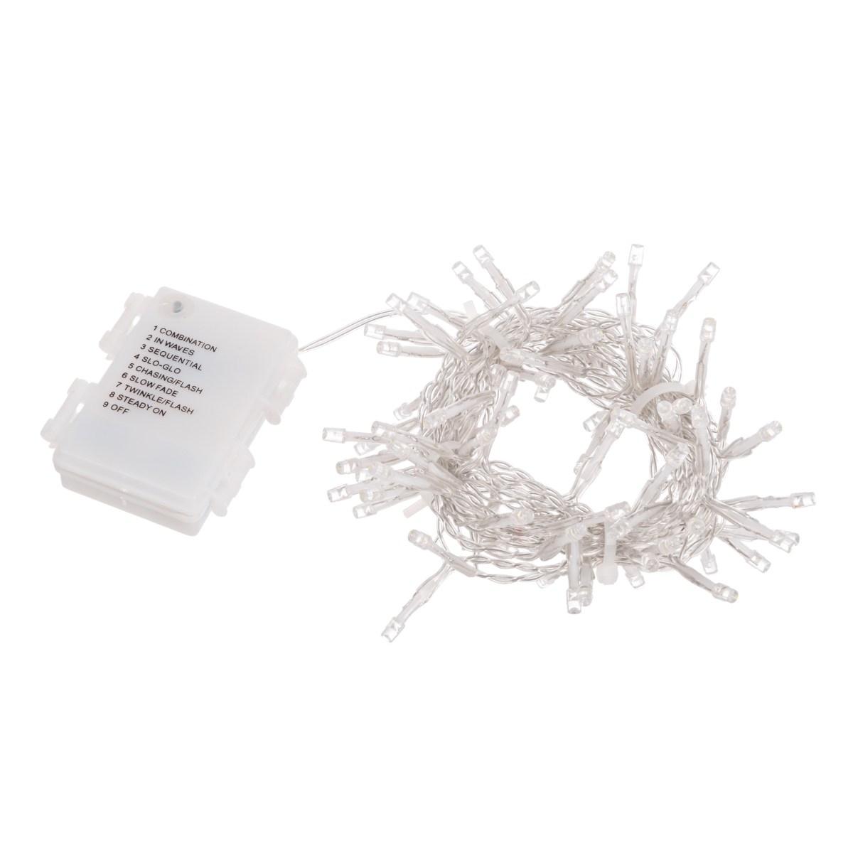 Luci Natale Esterno Batteria LED 48 Bianco Freddo mt.5 |Bizzotto_751
