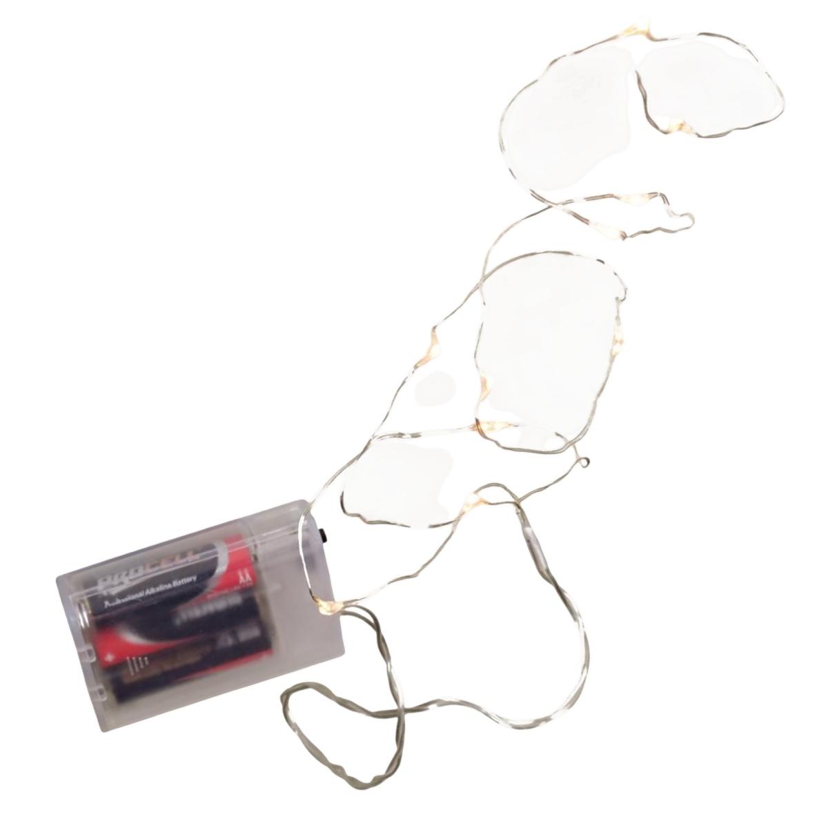 Luci Natale Batteria Led 10 Bianco Caldo Filo Rame