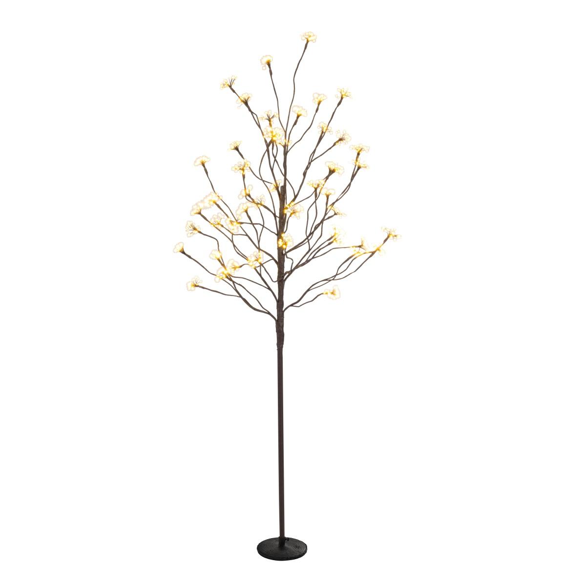 Albero Natale cm.120 Led 1200 Bianco Caldo con Fiori |Bizzotto_875