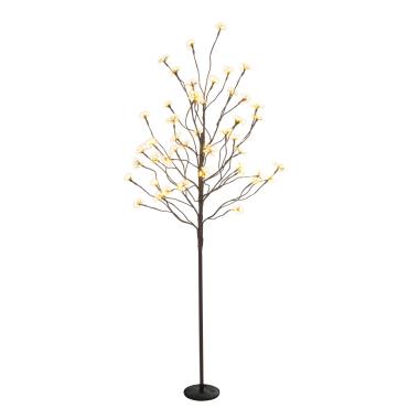 Albero Natale cm.120 Led 1200 Bianco Caldo con Fiori |Bizzotto_875