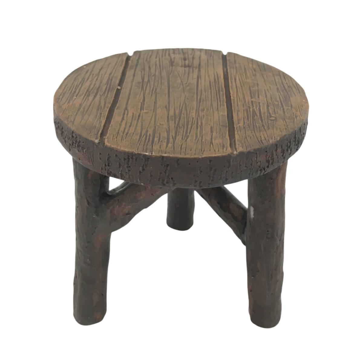 Tavolo Resina Tondo Marrone cm.7x7x6,5 |Rossi Rosa