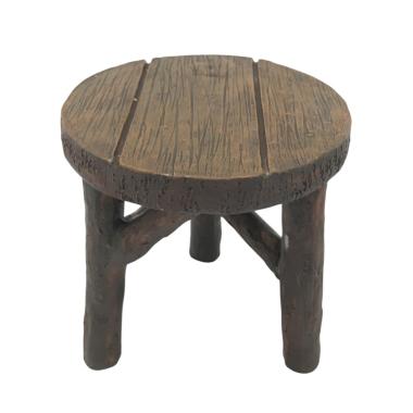 Tavolo Resina Tondo Marrone cm.7x7x6,5 |Rossi Rosa