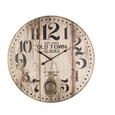 Orologio a Parete cm.Ã˜58 Legno Arizona Tondo |Bizzotto_734B