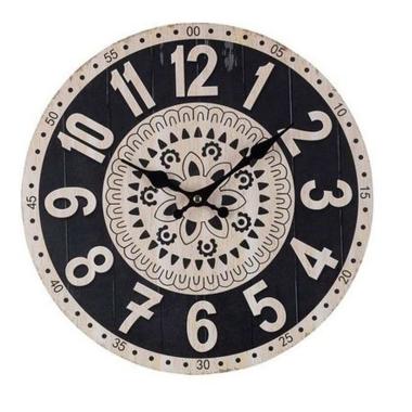 Orologio a Parete cm.Ã˜34 Legno Mandala Tondo |Bizzotto_171B