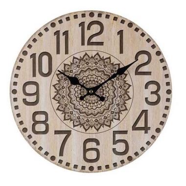 Orologio a Parete cm.Ã˜34 Legno Mandala Tondo |Bizzotto_171D
