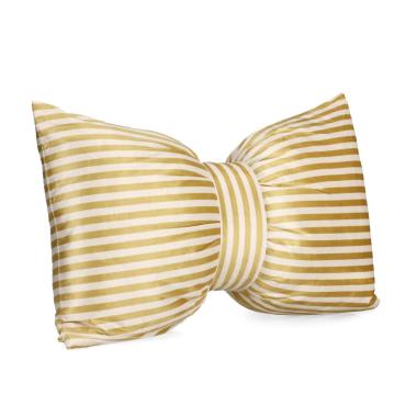 Cuscino Arredo Athel Fiocco Righe Oro 60x40 |Bizzotto_555