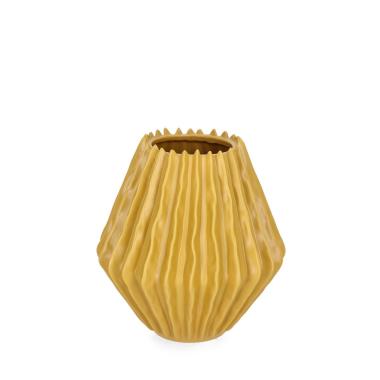 Vaso Ceramica Eldar Giallo Ocra cm.185x20 |Bizzotto_545