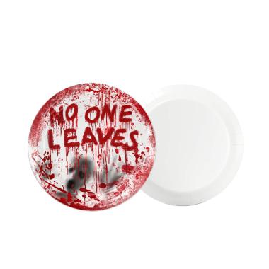 Piatti Halloween cm.Ã˜17,5 con Sangue Set pz.8 |Fyasa_015