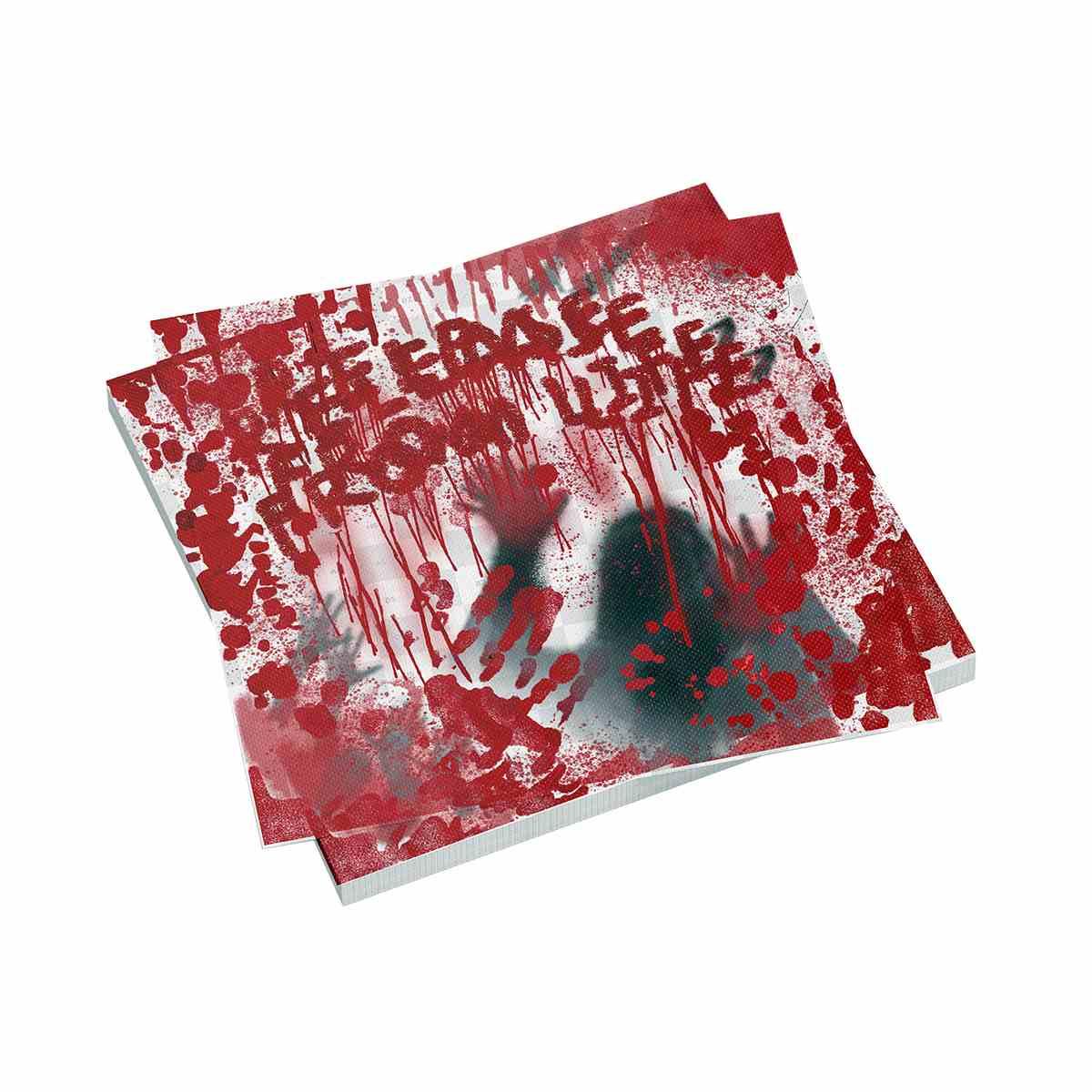 Tovagliolo Halloween Insanguinato cm.33x33 Set pz.20 |Fyasa_ 046