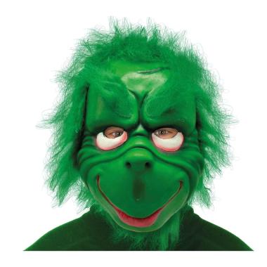 Maschera Viso Lattice Grinch con Capelli |Guirca_688