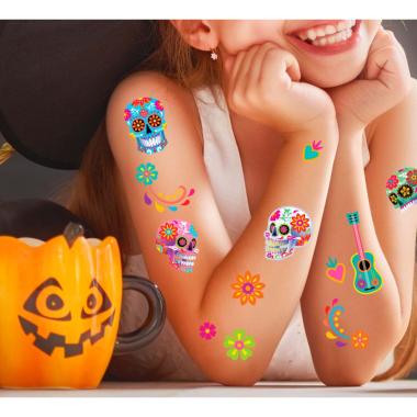 Tatuaggi Corpo Halloween Catrina Rimovibili Assortiti |_408