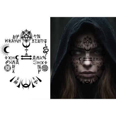 Tatuaggi Viso Rimovibili Satanici |Guirca_460