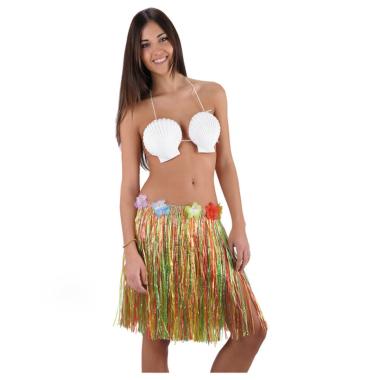 Costume Gonna cm.45 Hawaii Multicolor PVC Taglia Unica