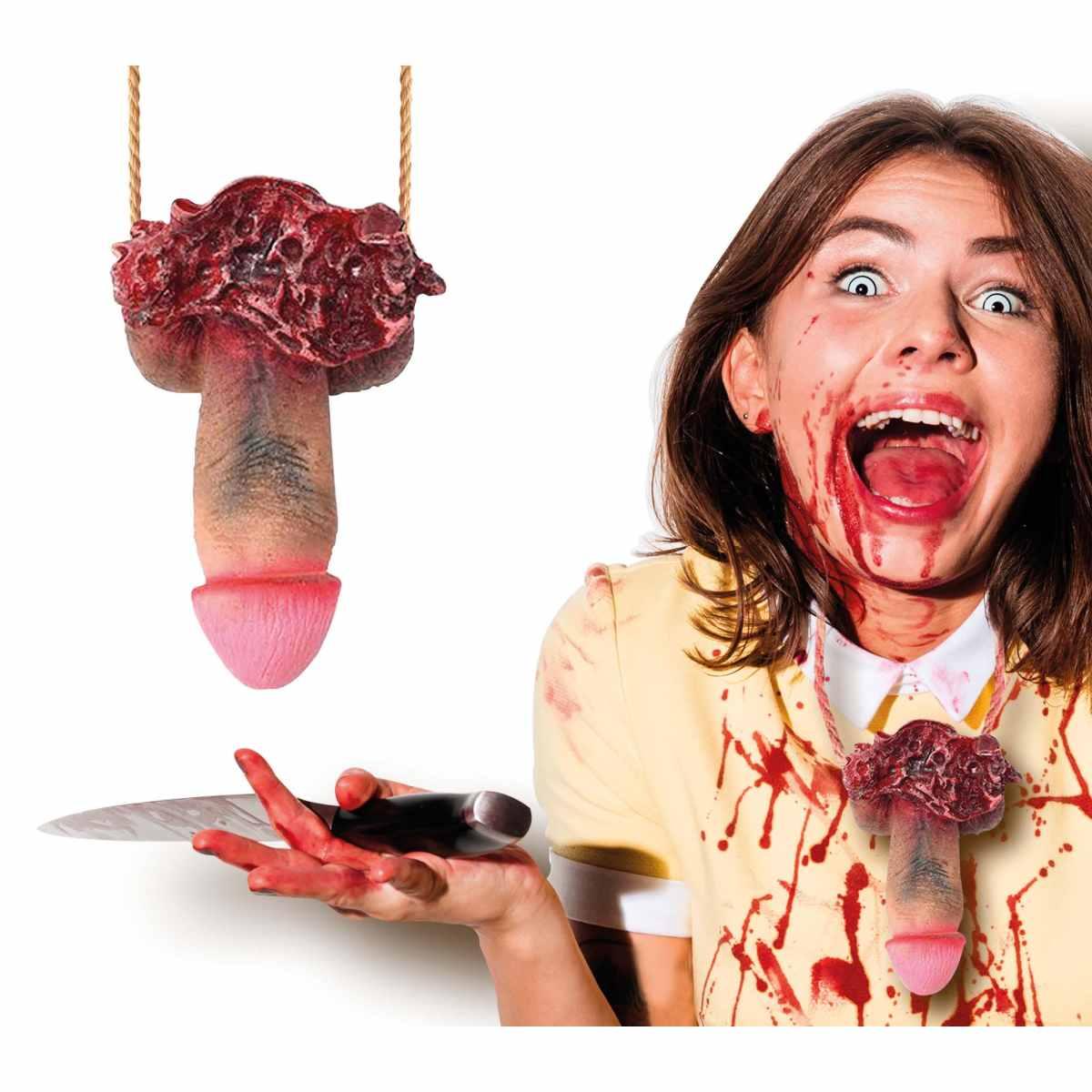 Collana con Pene Lattice Insanguinato cm.12 |Guirca_247