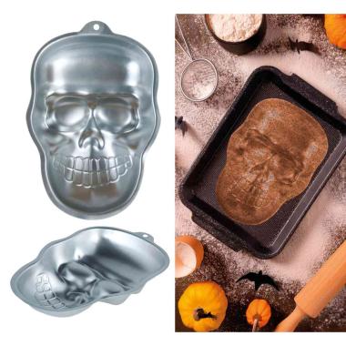 Stampo Alluminio Halloween Dolci Teschio cm.27x18 |Guirca_627