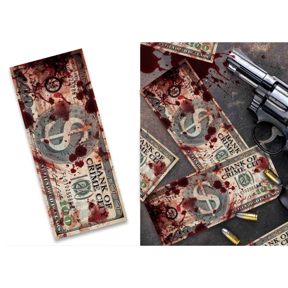 Banconote Insanguinate cm.6x15 Set pz.75 |Guirca_788