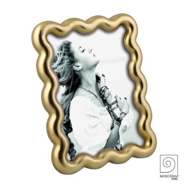 Cornice Legno cm.13x18 Oro effetto Onde |Mascagni_456