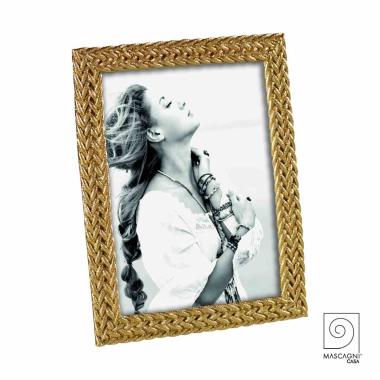 Cornice Resina cm.15x20 Oro Effetto Corda |Mascagni_075
