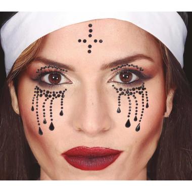 Trucco Decorazioni Adesive Viso Suora Glitter |Guirca_104