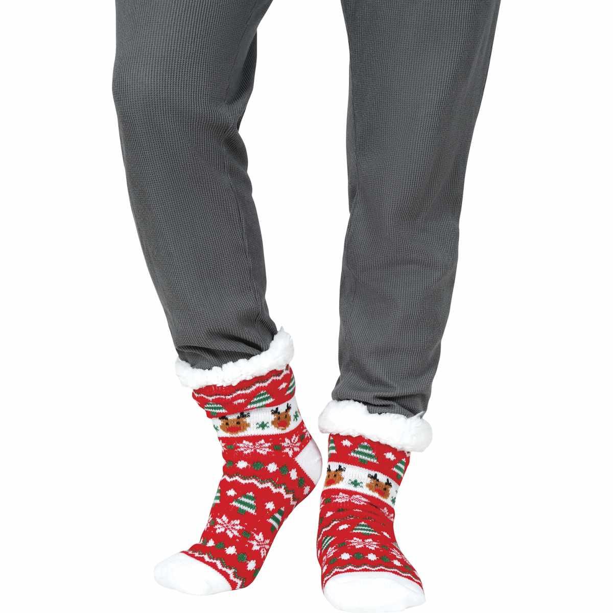 Calzini Natale Termici Rossi con Renna |Guirca_172