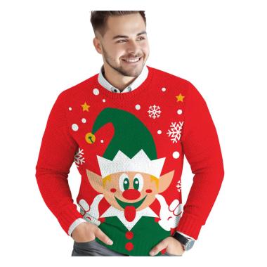 Maglione Natale Rosso con Elfo |Guirca_039