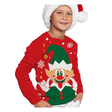 Maglione Natale Rosso con Elfo |Guirca_060