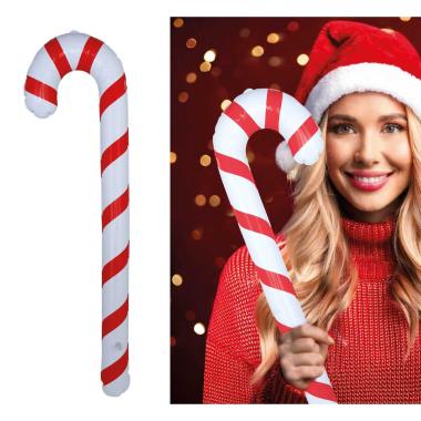 Decorazione Natalizia Bastoncino Candy Rosso Gonfiabile cm.90 |Guirma_079