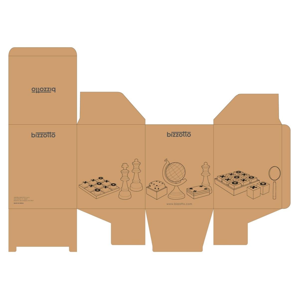 Decorazione Scatola Gioco Legno con Dadi e Carte cm.16x13 |Bizzotto_204