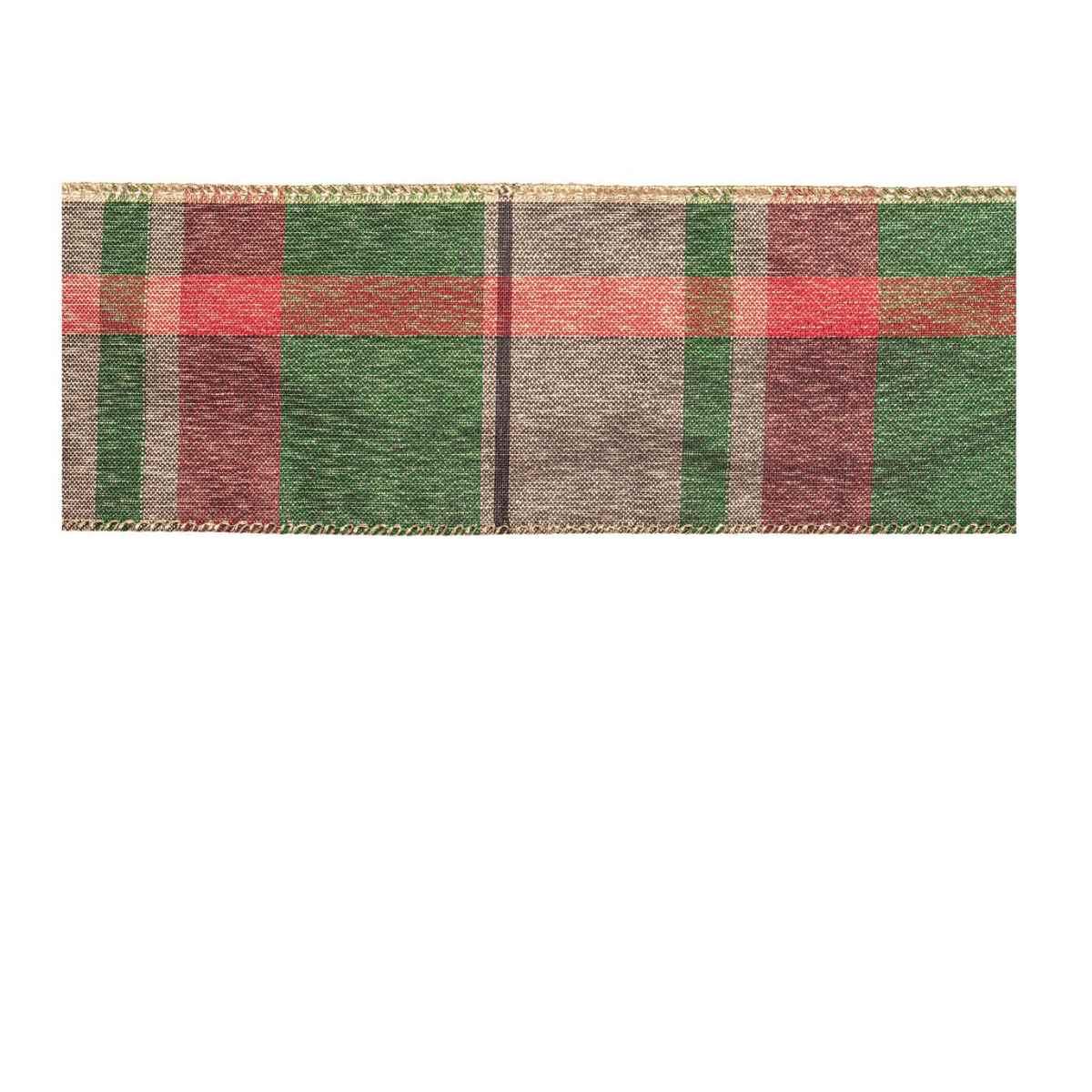 Nastro Regalo Tartan Rosso Verde cm.6,3x500 |Bizzotto_663