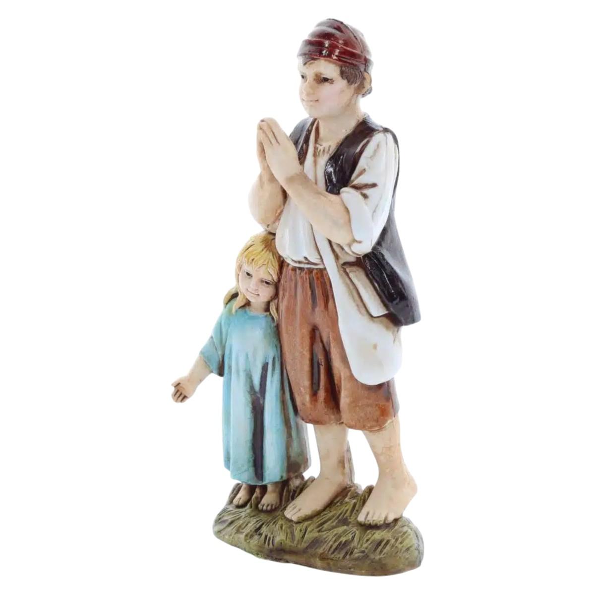 Statua cm.12 Coppia di Bambini |Moranduzzo