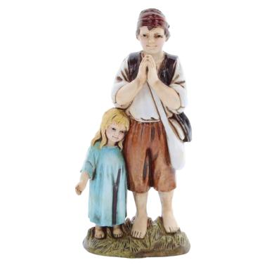 Statua cm.12 Coppia di Bambini |Moranduzzo
