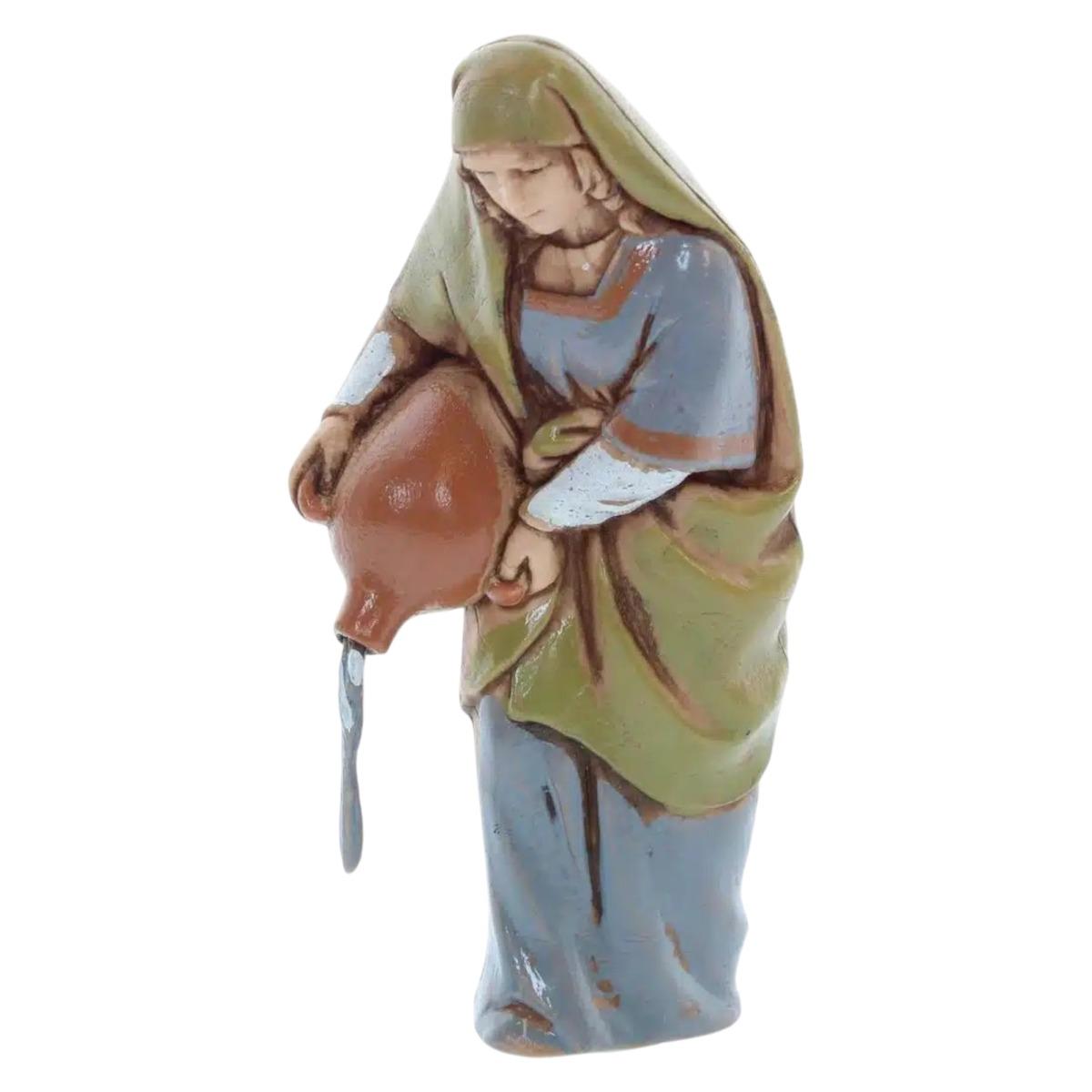 Statua cm.10 Gruppo Donne al Pozzo con Cammelliri Set pz.4 |Moranduzzo