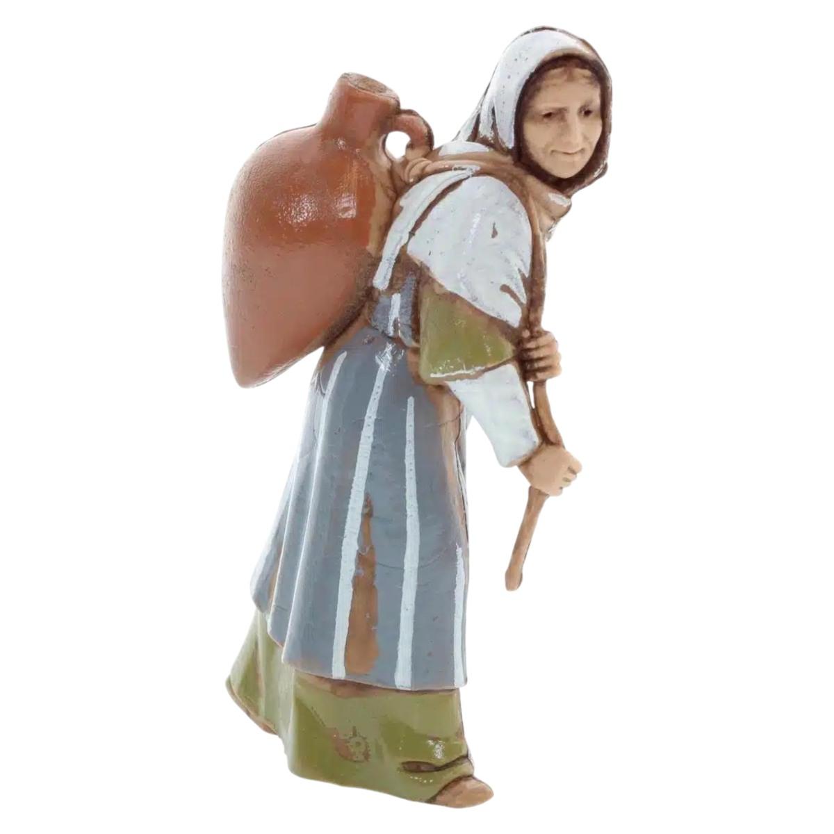 Statua cm.10 Gruppo Donne al Pozzo con Cammelliri Set pz.4 |Moranduzzo