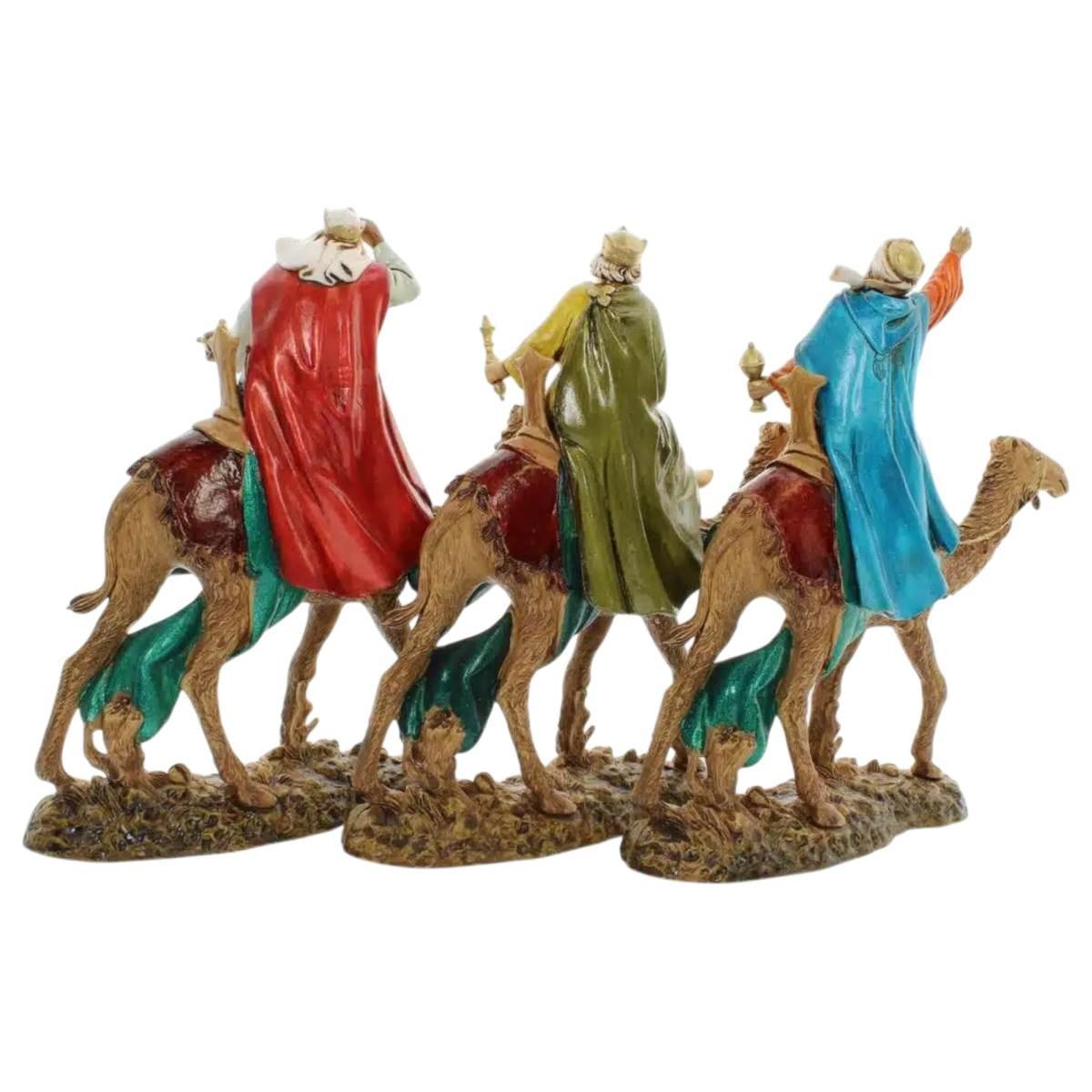 Statue cm.12 Re Magi con Cammelli Set pz.3 |Moranduzzo