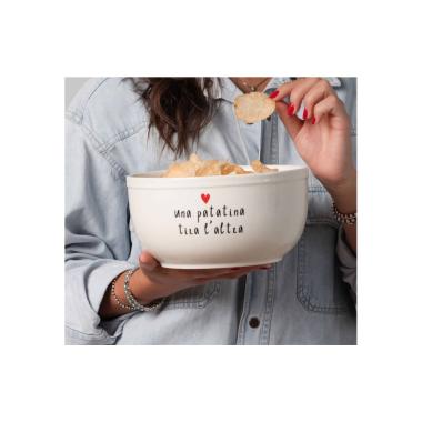 Insalatiera Cucina cm.Ã˜20 Ceramica Una Patatina Tira l'Altra Simple Day |Simply_016