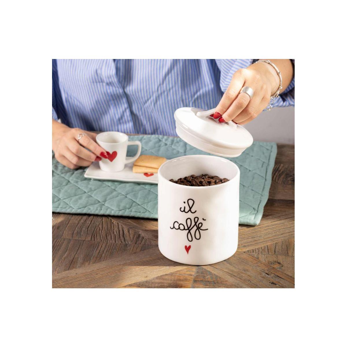 Barattolo Ceramica Simple Day Il CaffÃ¨ cm.Ã˜12x17 |Simple_104