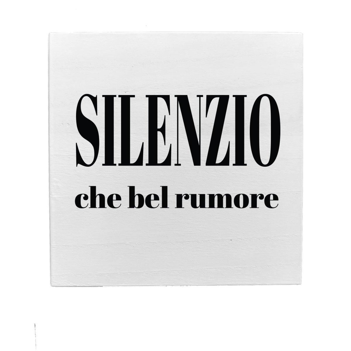 Targa Legno Dedica Silenzio cm.19,5 |D95