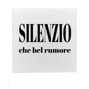 Targa Legno Dedica Silenzio cm.19,5 |D95