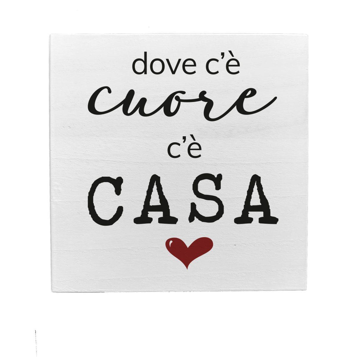 Targa Legno Dedica Casa cm.19,5