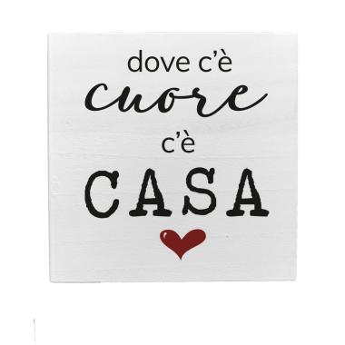 Targa Legno Dedica Casa cm.19,5